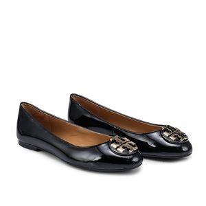 Tory Burch Everly Patent Black Flats